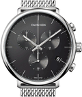  Shop Authentic Calvin Klein High Noon Chronograph Black Dial Silver Mesh Bracelet Watch for Men - K8M27121 - Luxxuri