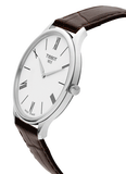  Shop Authentic Tissot T Classic Tradition 5.5 Quartz White Dial Brown Leather Strap Watch For Men - T063.409.16.018.00 - Luxxuri