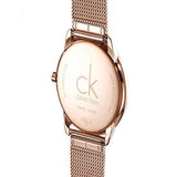  Shop Authentic Calvin Klein Minimal Black Dial Rose Gold Mesh Bracelet Watch for Men - K3M21621 - Luxxuri
