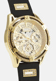  Shop Authentic Guess Queen Quartz Gold Dial Black Silicone Strap Watch For Women - GW0536L3 - Luxxuri