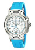 Tissot T Race Chronograph White Dial Brown Rubber Strap Watch for Women - T048.217.17.017.02