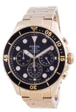  Shop Authentic Fossil FB-03 Chronograph Black Dial Gold Steel Strap Watch for Men - FS5727 - Luxxuri
