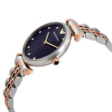  Shop Authentic Emporio Armani Gianni T Bar Crystal Blue Dial Two Tone Steel Strap Watch For Women - AR11092 - Luxxuri