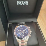  Shop Authentic Hugo Boss Ikon Blue Dial Silver Steel Strap Watch for Men - 1512963 - Luxxuri