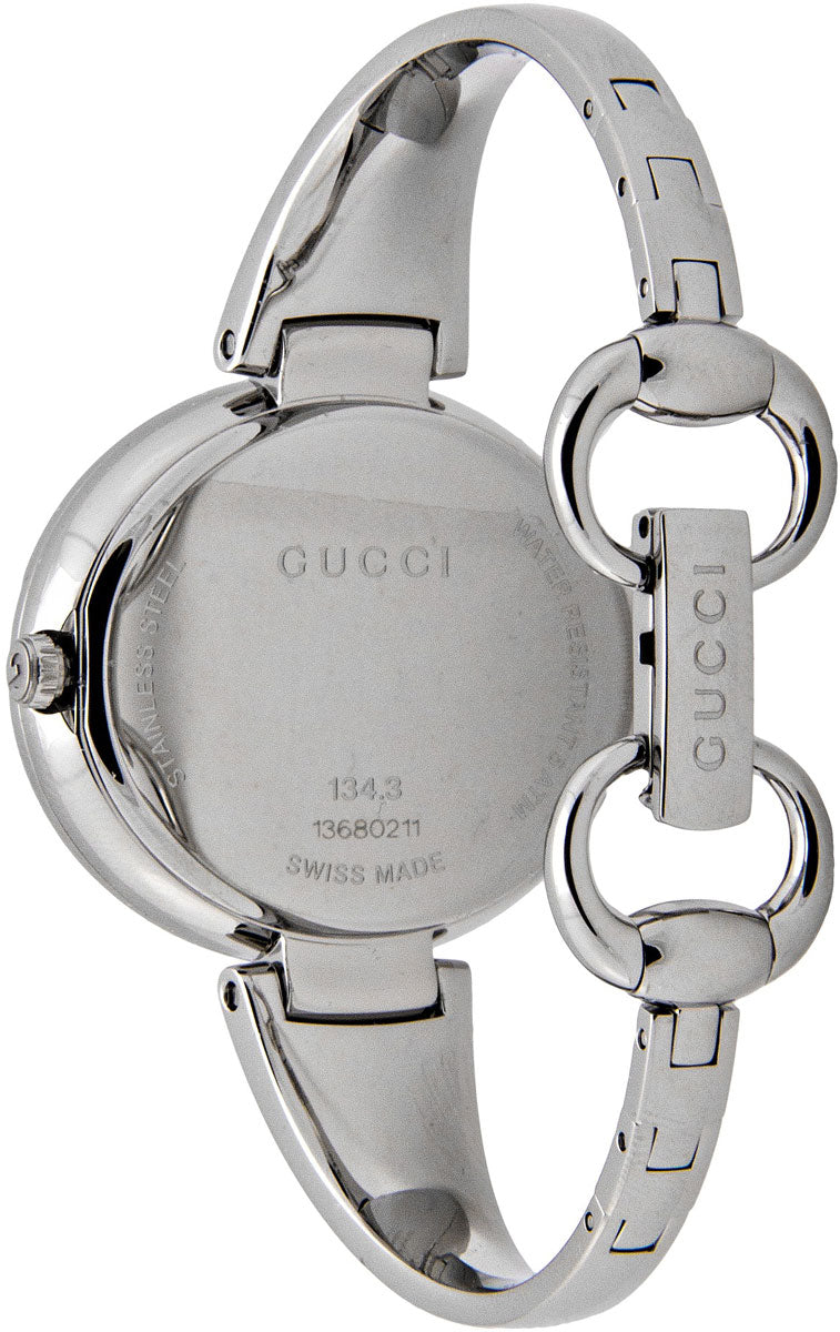  Shop Authentic Gucci Guccissima Black Dial Silver Steel Strap Watch For Women - YA134301 - Luxxuri