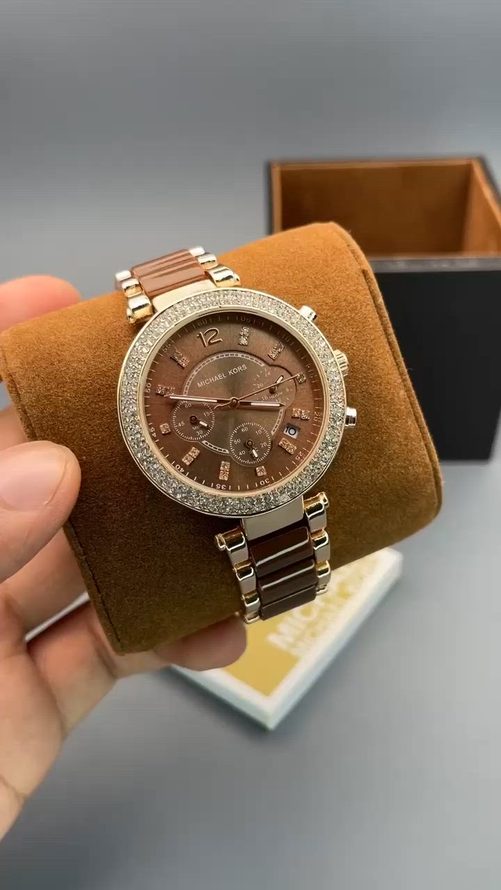  Shop Authentic Michael Kors Parker Analog Quartz Brown Dial Brown Steel Strap Watch For Women - MK6378 - Luxxuri