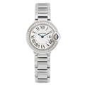  Shop Authentic Cartier Ballon Bleu De Cartier Diamonds White Dial Silver Steel Strap Watch for Women - W4BB0015 - Luxxuri