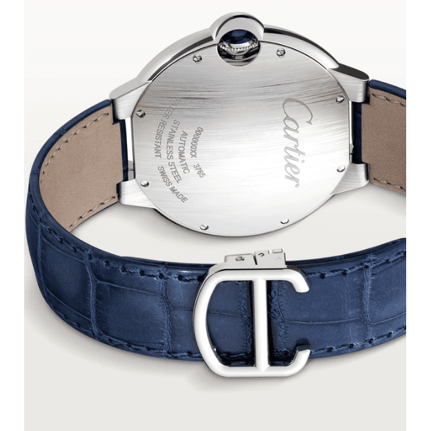  Shop Authentic Cartier Ballon Bleu De Cartier Blue Dial Blue Leather Strap Watch for Men - WSBB0027 - Luxxuri