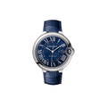  Shop Authentic Cartier Ballon Bleu De Cartier Blue Dial Blue Leather Strap Watch for Men - WSBB0027 - Luxxuri