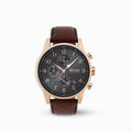  Shop Authentic Hugo Boss Navigator Grey Dial Brown Leather Strap Watch for Men - 1513496 - Luxxuri