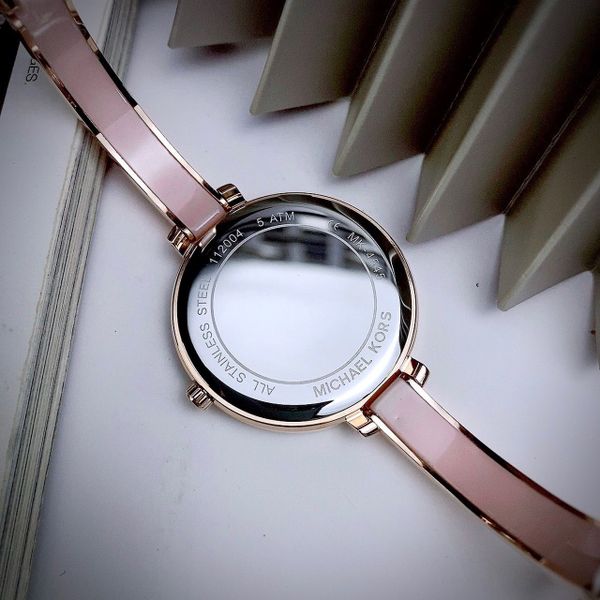  Shop Authentic Michael Kors Jaryn Analog Rose Gold Dial Pink Steel Strap Watch For Women - MK4545 - Luxxuri