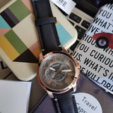  Shop Authentic Fossil Grant Chronograph Grey Dial Black Leather Strap Watch for Men - FS5085 - Luxxuri