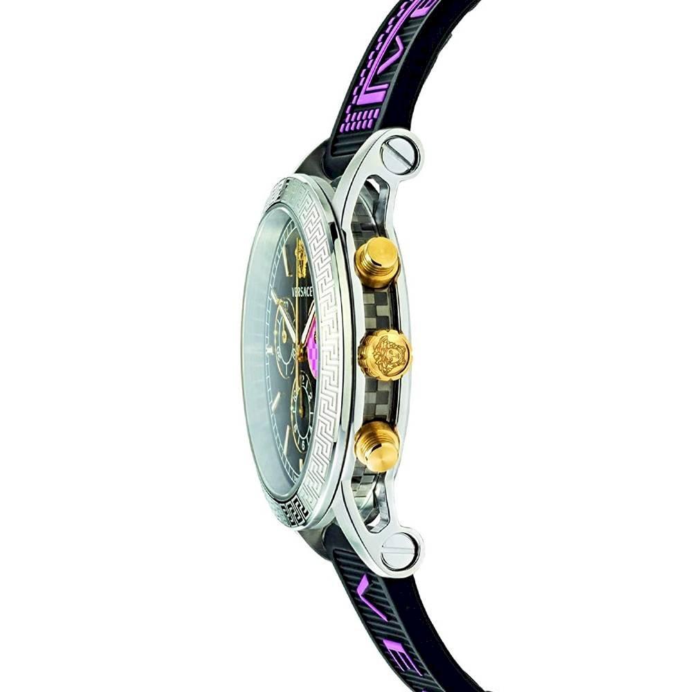  Shop Authentic Versace Sport Tech Chronograph Black Dial Black Rubber Strap Watch for Women - VELT00619 - Luxxuri