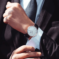  Shop Authentic Daniel Wellington Classic Sheffield White Dial Black Leather Strap Watch for Women - DW00100036 - Luxxuri