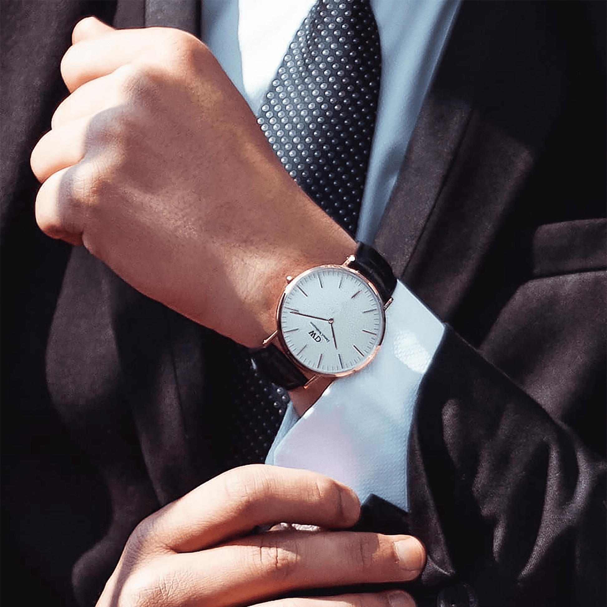  Shop Authentic Daniel Wellington Classic Sheffield White Dial Black Leather Strap Watch for Women - DW00100036 - Luxxuri