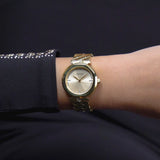  Shop Authentic Guess Rumour Quartz Gold Dial Gold Steel Strap Watch For Women - GW0613L2 - Luxxuri