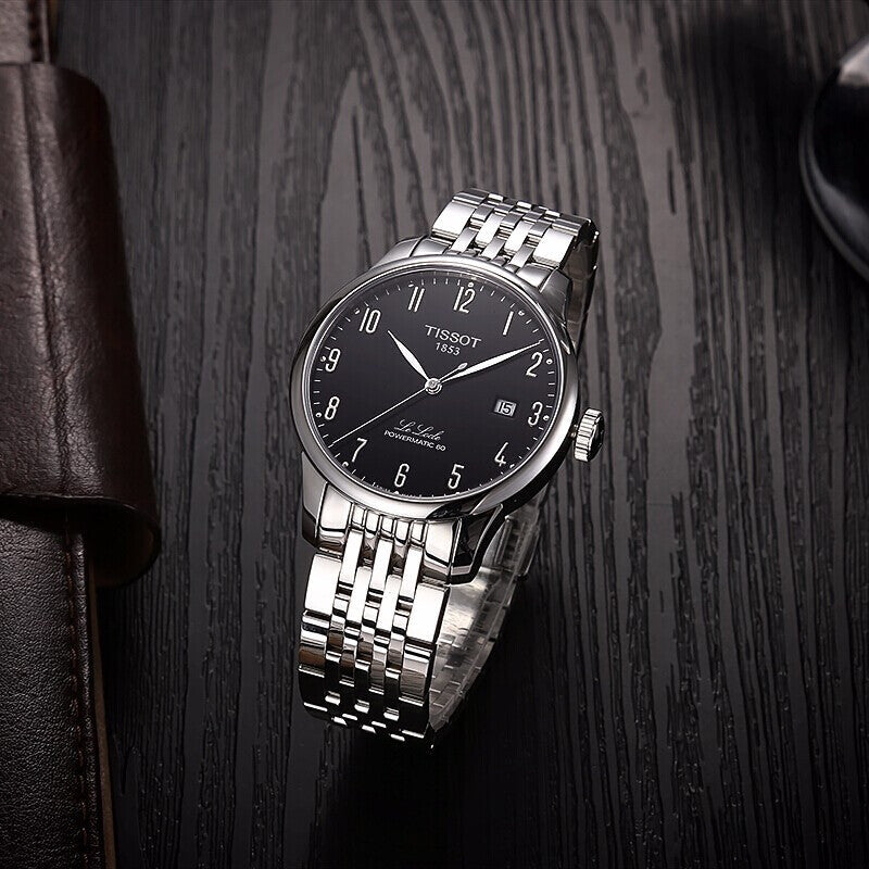  Shop Authentic Tissot Le Locle Powermatic 80 Black Dial Silver Steel Strap Watch For Men - T006.407.11.052.00 - Luxxuri