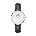  Shop Authentic Daniel Wellington Classic Petite York White Dial Black Leather Strap Watch For Women - DW00100188 - Luxxuri