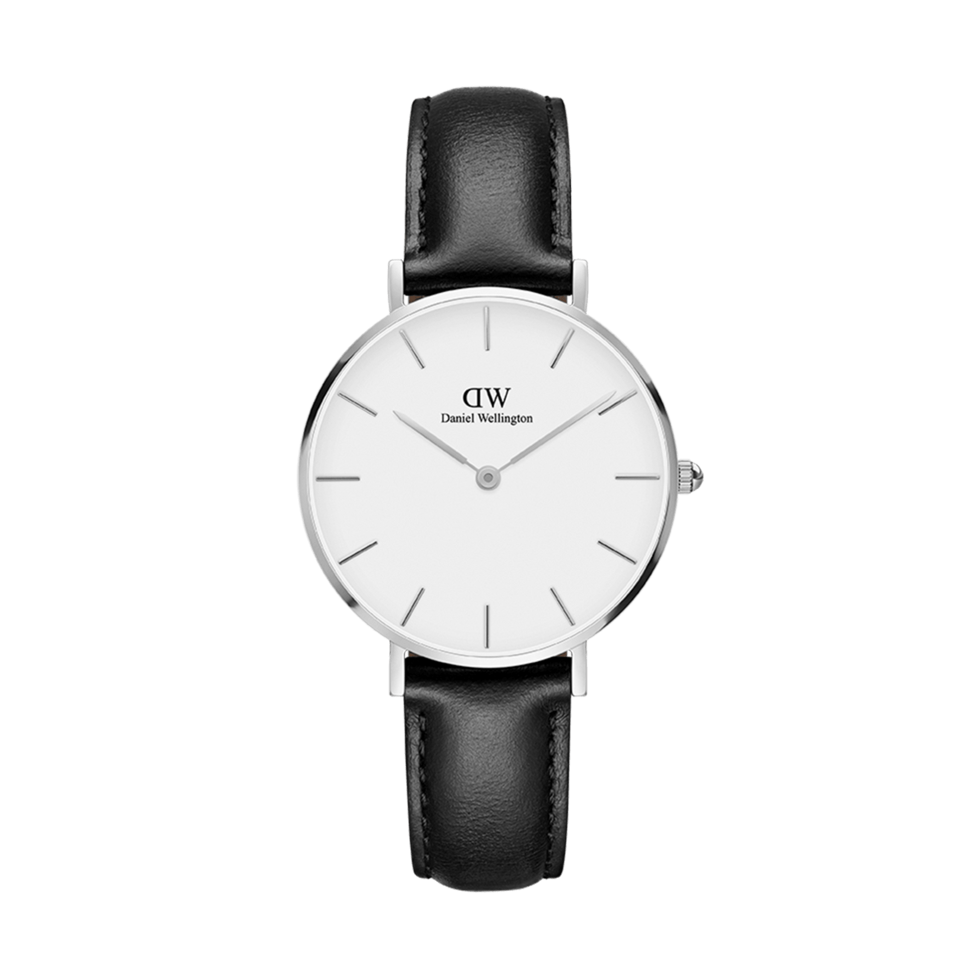  Shop Authentic Daniel Wellington Classic Petite York White Dial Black Leather Strap Watch For Women - DW00100188 - Luxxuri