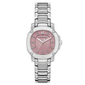 Burberry The Britain Diamonds Pink Dial Silver Steel Strap Watch for Women - BBY1805