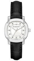  Shop Authentic Burberry The Britain Diamonds White Dial Black Leather Strap Watch for Women - BBY1806 - Luxxuri