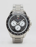 Shop Authentic Tommy Hilfiger Luke Quartz Black Dial Silver Steel Strap Watch for Men - 1791120 - Luxxuri