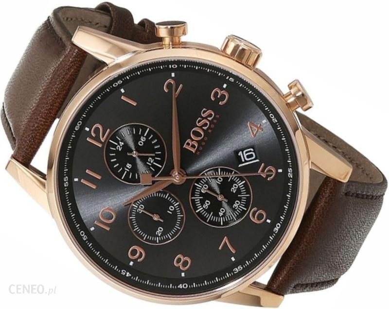  Shop Authentic Hugo Boss Navigator Grey Dial Brown Leather Strap Watch for Men - 1513496 - Luxxuri
