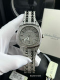  Shop Authentic Bulova Phantom Swarovski Crystal Pave Silver Dial Silver Steel Strap Watch for Men - 98B296 - Luxxuri