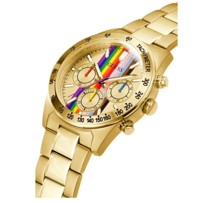  Shop Authentic Guess Altitude Multifunction Gold Dial Gold Steel Strap Watch for Men - GW0434G1 - Luxxuri