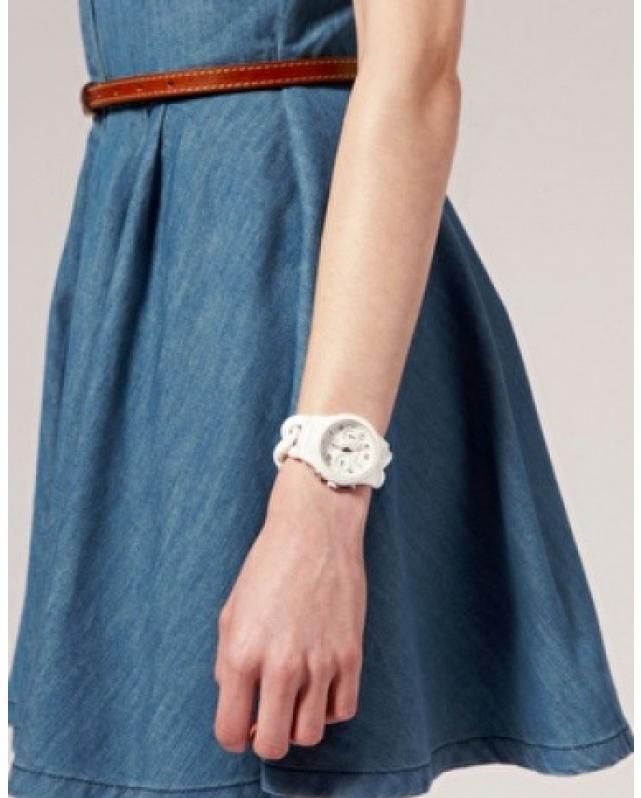 Michael Kors Ceramic White Dial White Steel Strap Watch for Women - MK5387