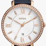  Shop Authentic Fossil Jacqueline White Dial Blue Leather Strap Watch for Women - ES4291 - Luxxuri