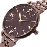 Shop Authentic Fossil Jacqueline Brown Dial Brown Steel Strap Watch for Women - ES4100 - Luxxuri
