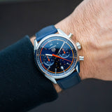  Shop Authentic Tag Heuer Carrera Chronograph Blue Dial Blue Leather Strap Watch for Men - CBN201D.FC6543 - Luxxuri