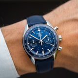  Shop Authentic Tag Heuer Carrera Chronograph Blue Dial Blue Leather Strap Watch for Men - CBS2212.FC6535 - Luxxuri