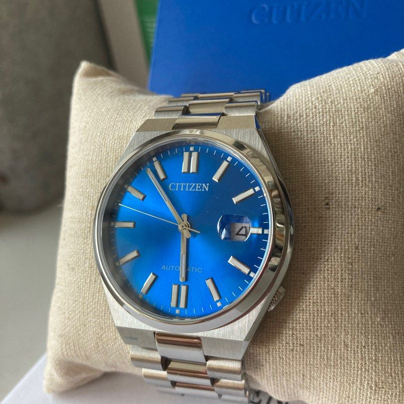  Shop Authentic Citizen x Pantone Automatic Blue Dial Silver Steel Strap Watch For Men - NJ0158-89L - Luxxuri