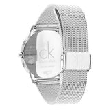  Shop Authentic Calvin Klein Minimal White Dial Silver Mesh Bracelet Watch for Men - K3M51152 - Luxxuri