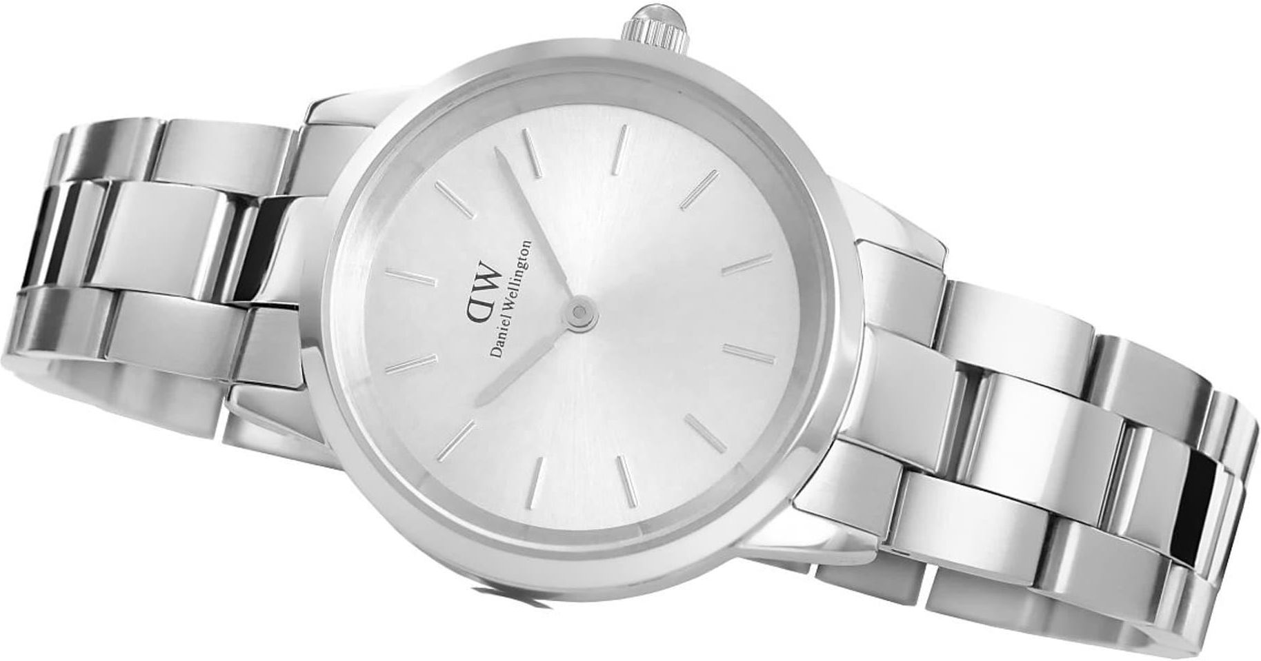  Shop Authentic Daniel Wellington Iconic Link White Dial Silver Steel Strap Watch For Women - DW00100205 - Luxxuri