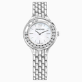  Shop Authentic Swarovski Lovely Crystals Mini White Dial Silver Steel Strap Watch for Women - 5242901 - Luxxuri