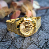  Shop Authentic Guess Continental Gold Dial Gold Steel Strap Watch For Men - GW0260G4 - Luxxuri