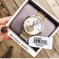 Michael Kors Portia Gold Dial Gold Steel Strap Watch for Women - MK3639