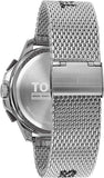  Shop Authentic Tommy Hilfiger Digital Black Dial Silver Mesh Bracelet Watch For Men - 1791765 - Luxxuri