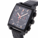  Shop Authentic Tag Heuer Monaco Automatic Chronograph Black Dial Black Leather Strap Watch for Men - CBL2180.FC6497 - Luxxuri