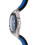  Shop Authentic Versace Chain Reaction Quartz Blue Dial Blue & Black Leather Strap Watch for Men - VEDY00119 - Luxxuri