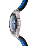  Shop Authentic Versace Chain Reaction Quartz Blue Dial Blue & Black Leather Strap Watch for Men - VEDY00119 - Luxxuri