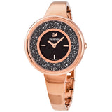  Shop Authentic Swarovski Crystalline Pure Black Dial Rose Gold Steel Strap Watch for Women - 5295334 - Luxxuri