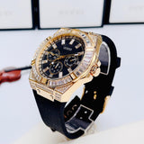  Shop Authentic Guess Zeus Chronograph Diamonds Black Dial Black Silicone Strap Watch For Men - GW0208G2 - Luxxuri