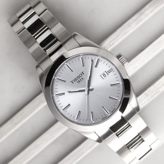  Shop Authentic Tissot Gentleman Silver Dial Silver Steel Strap Watch For Men - T127.410.11.031.00 - Luxxuri