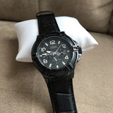  Shop Authentic Guess Rigor Analog Black Dial Black Leather Strap Watch For Men - W0040G1 - Luxxuri