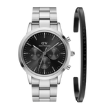  Shop Authentic Daniel Wellington Iconic Chronograph Link Black Dial Silver Steel Strap Watch For Men  - DW00100645 - Luxxuri
