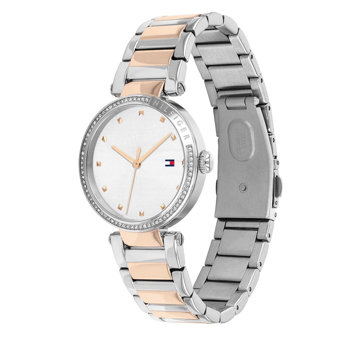  Shop Authentic Tommy Hilfiger Lynn Quartz White Dial Two Tone Steel Strap Watch For Women - 1782236 - Luxxuri